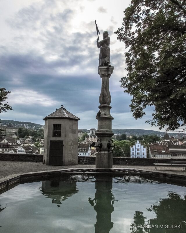 Overlooking Zurich From the Lindenhof