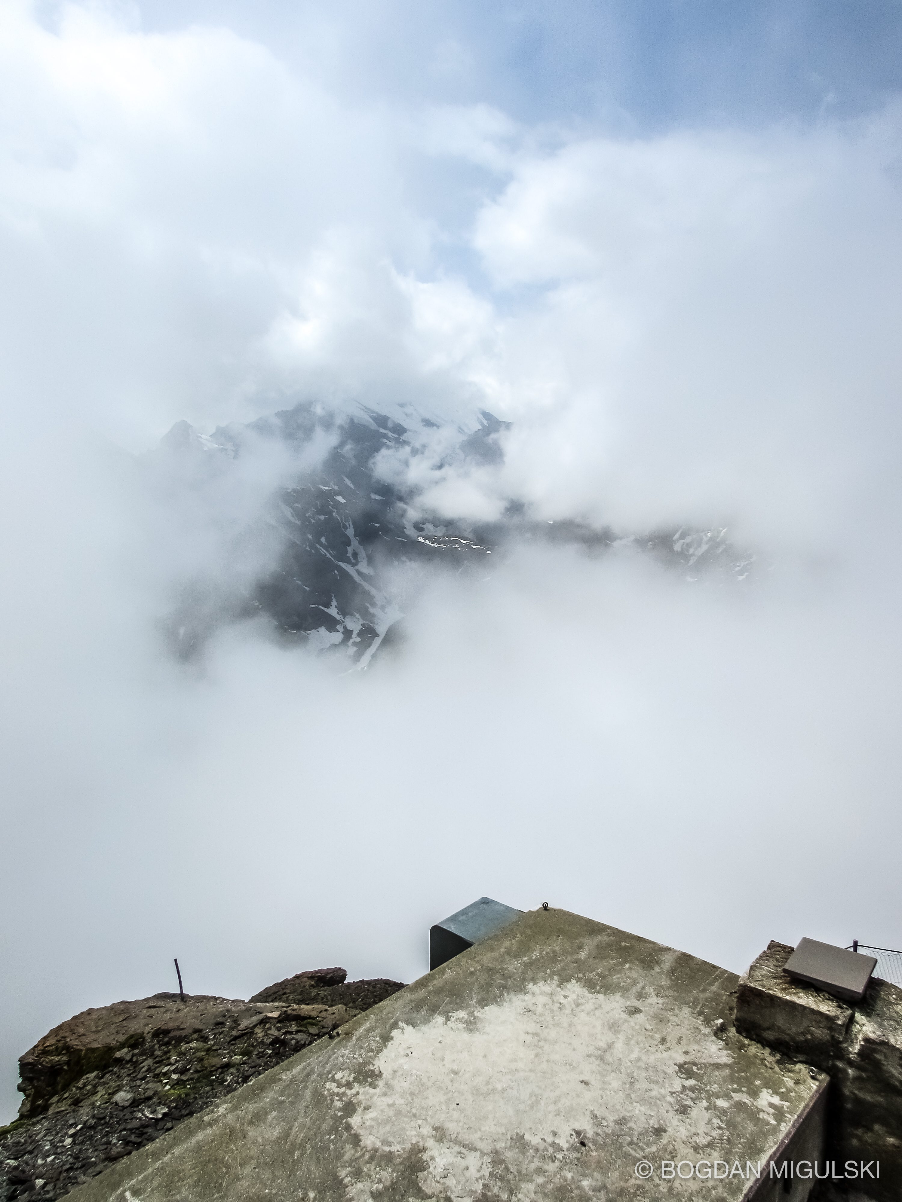 Beautiful but Cloudy Views from Schilthorn