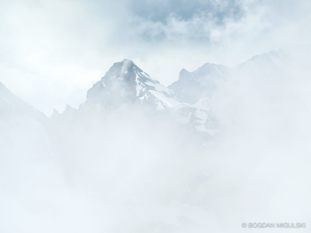 Cloud shrouded view from Schilthorn
