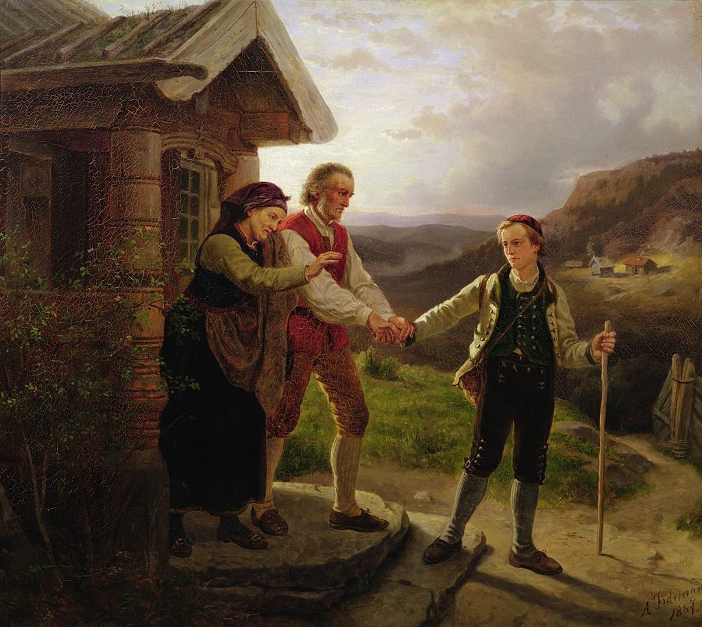 "Den Yngste Sonnen Farvel," by Adolph Tidemand.