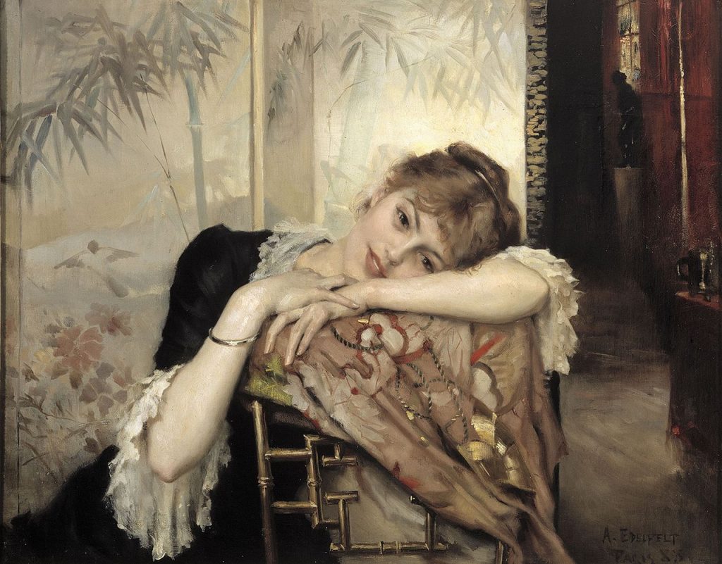 "The Parisienne (Virginie)"  by Albert Edelfelt
