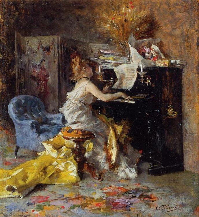 "Woman At A Piano," by Giovanni Boldini.