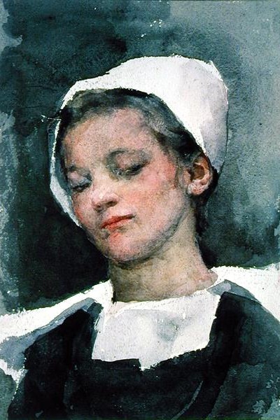 "Breton Girl Louise" by Canadian artist Elizabeth Adela Forbes.