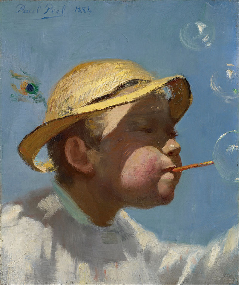 Inspiration: "The Bubble Boy," by Paul Peel.