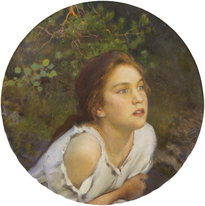 "Forest Girl," by Eero_Järnefelt (1894)