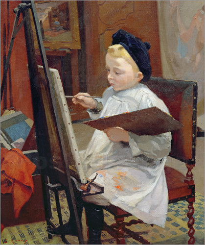 "Marcel Renoux Painting," by Jules Ernest Renoux.