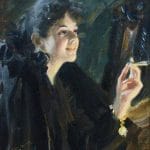"The Girle With A Cigarette," by Anders Zorn.