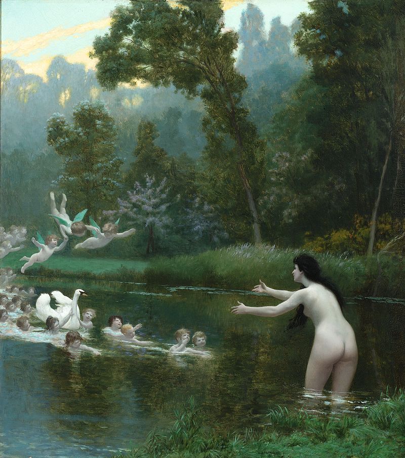 "Leda and the Swan," by Jean Leon Gerome.