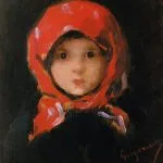 "The Little Girl with Red Headscarf" by Nicolae Grigorescu