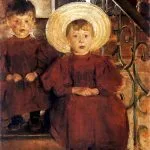 "Children on The Steps," by Olga Boznanska.