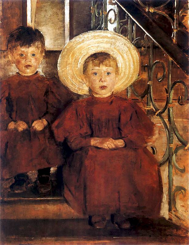 "Children on The Steps," by Olga Boznanska.