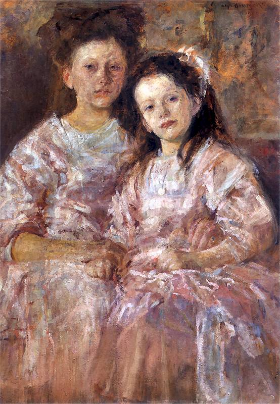Olga Boznanska's 1906 "Portret dziewczynek," or "Portrait of Girls."