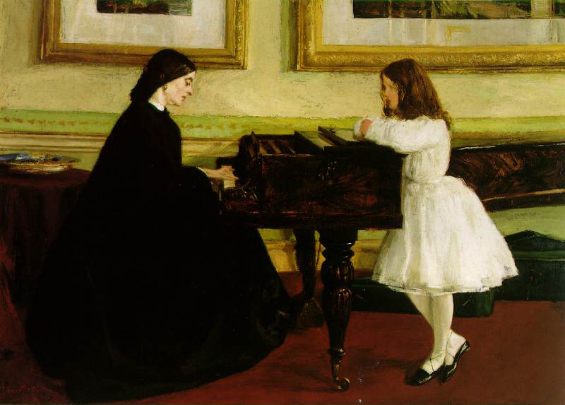 "At The Piano," by James McNeill Whistler.