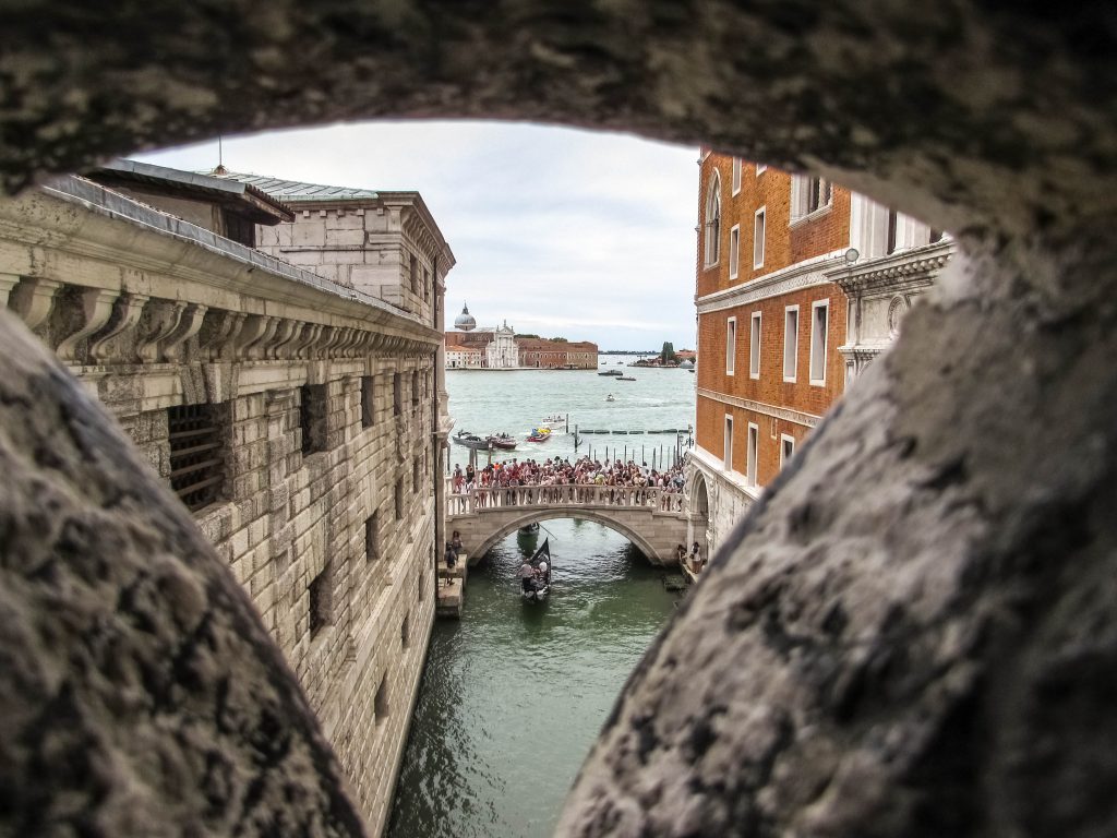 View from the Bridge Of Sighs facing southward.