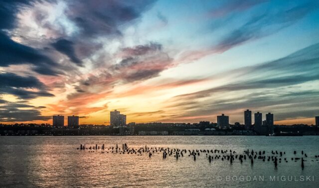 Hudson River Sunset Over New Jersey