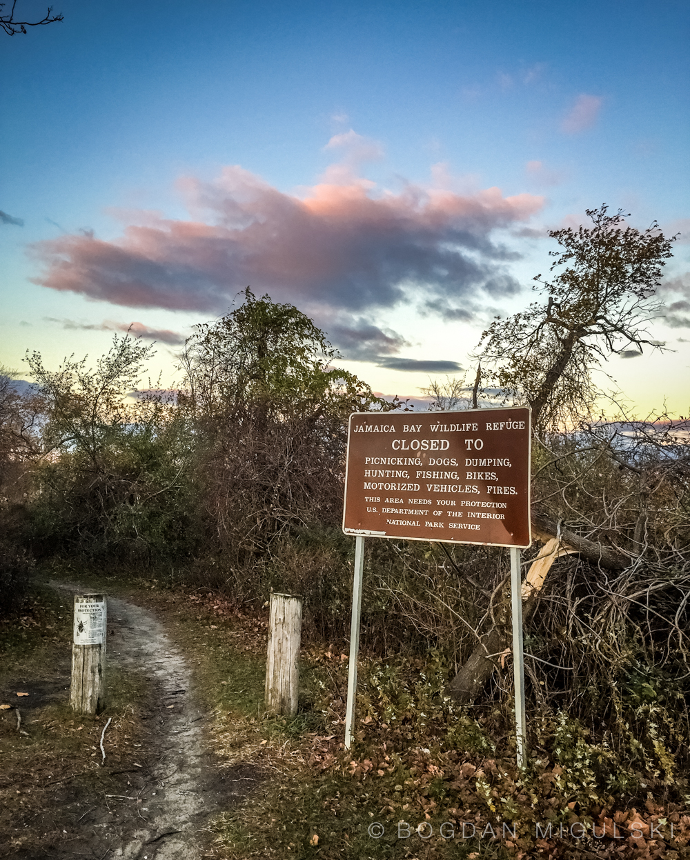 Jamaica Bay Wildlife Refuge sign.