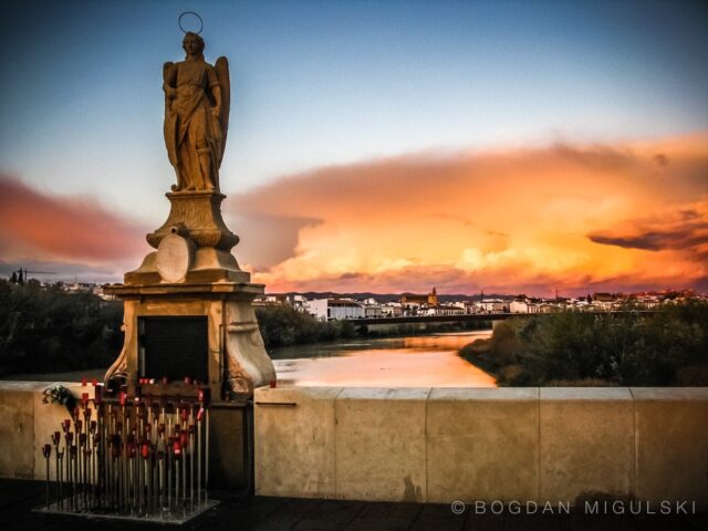 The Roman Bridge at Sunset in Cordoba, Spain