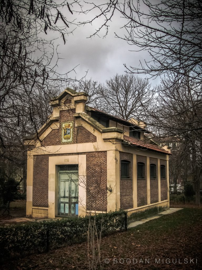 Little Old Brick Building, El Retiro Park, Madrid, Spain.