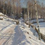 "Sleigh Ride on a Sunny Winter Day," by Peder Mønsted.