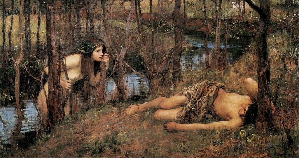 "Hylas With A Nymph," by John William Waterhouse.
