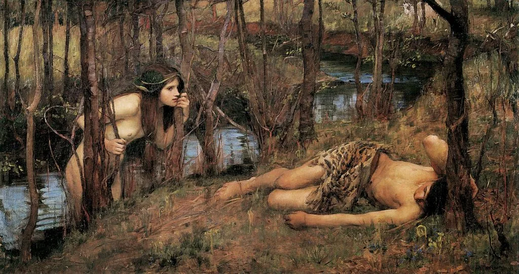 "Hylas With A Nymph," by John William Waterhouse.