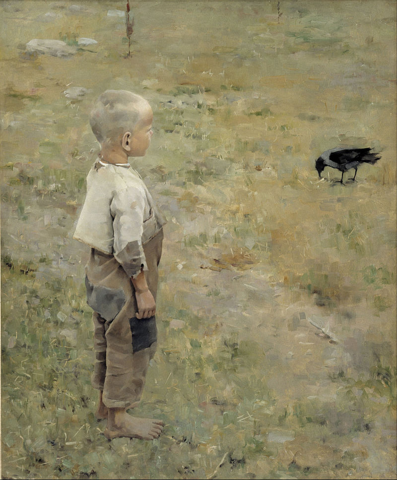 "Boy With A Crow," by Akseli Gallen Kallela.