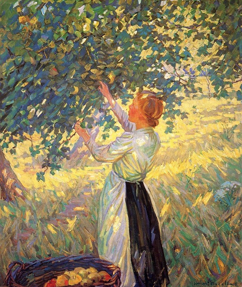 "The Apple Gatherer," by Helen McNicoll.