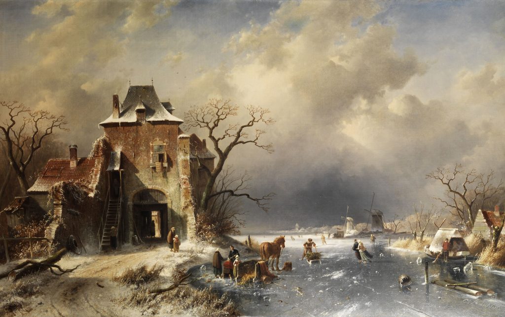 "Holländische Winterlands," by Charles Leickert.