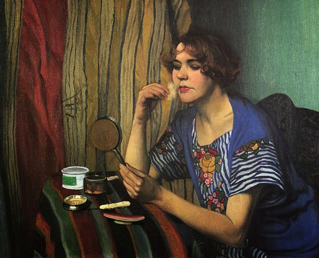 "Femme Avec un Poudrier," by Félix Vallotton.
