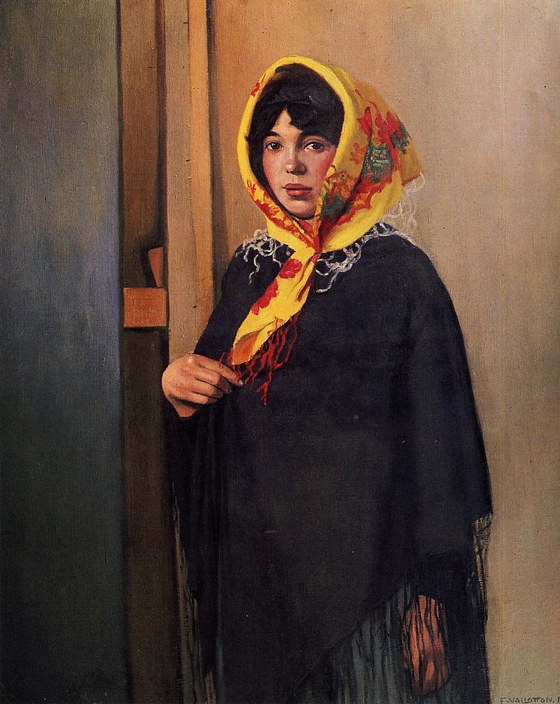 "Jeune Femme au Foulard Jaune," by Félix Fallotton.