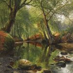 "A Woodland Stream," by Peder Mønsted.