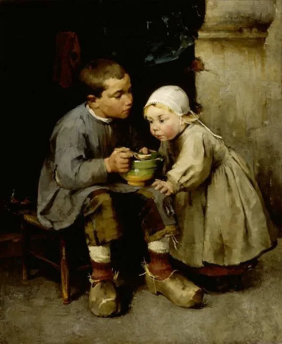 "Pikkusiskoaan Ruokkiva Poika," by Helena Schjerfbeck.