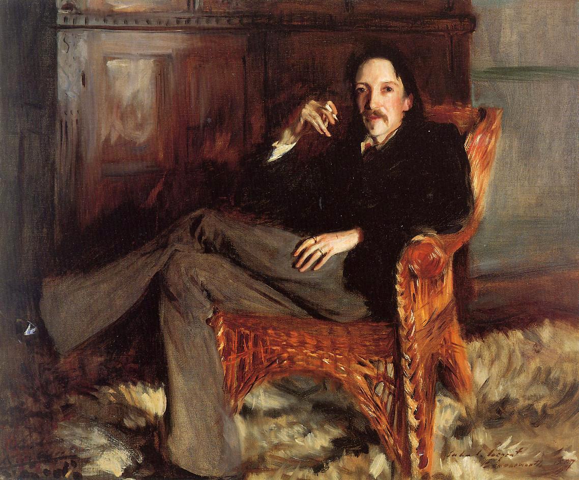 "Robert Louis Stevenson," by John Singer Sargent.