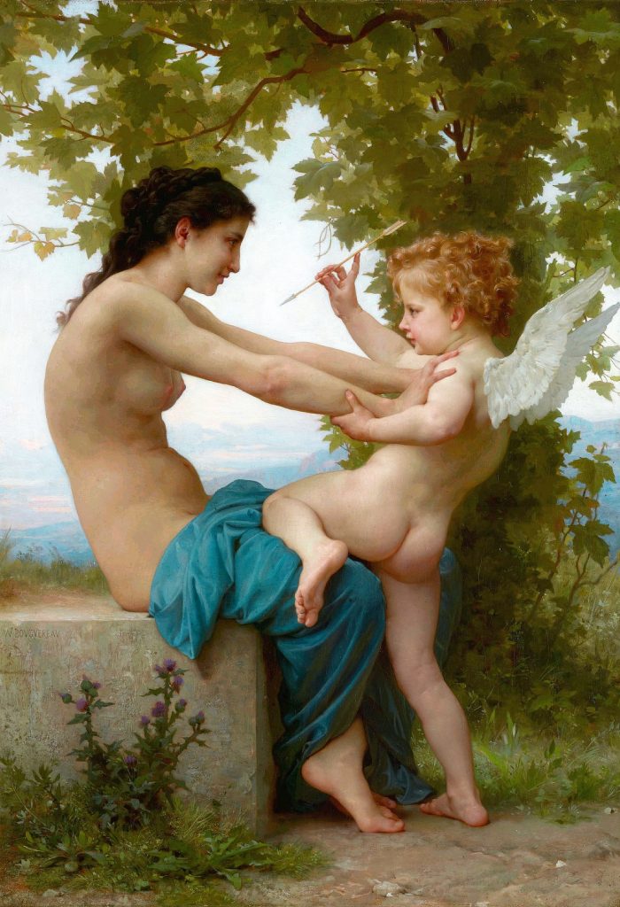"A Young Girl Defending Herself Against Eros," by William-Adolphe Bouguereau.