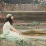 "A Young Girl By a Pool," by Herbert James Draper