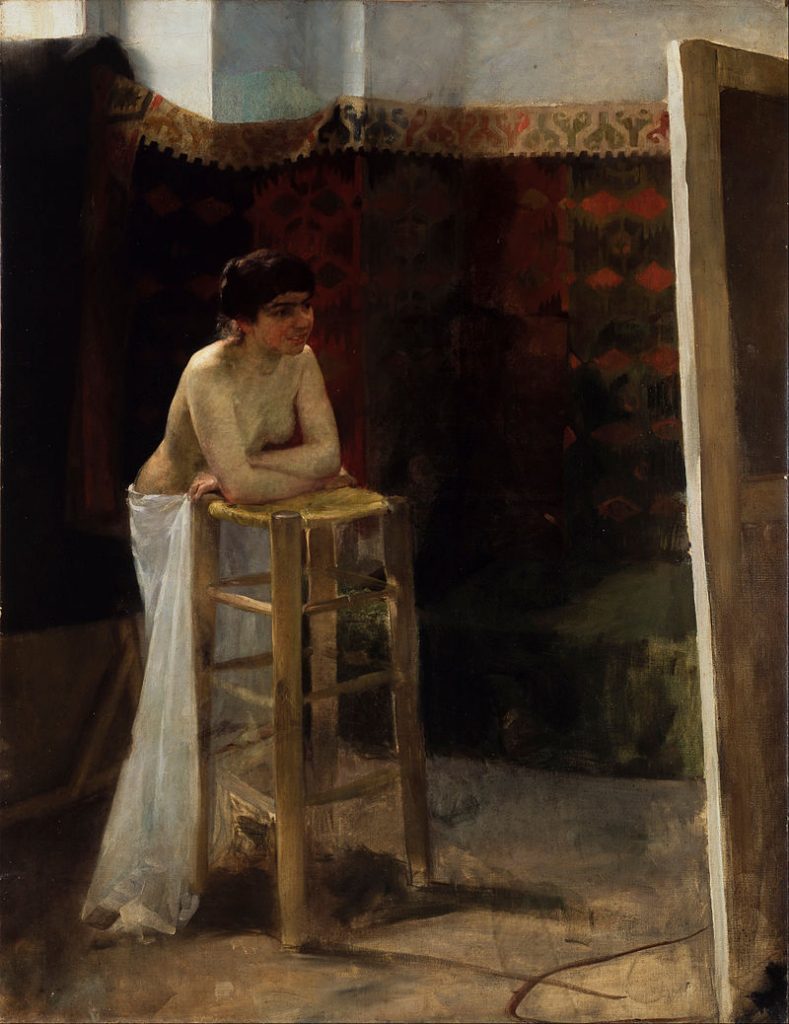 "Female Model in a Studio," by Oscar Björck.