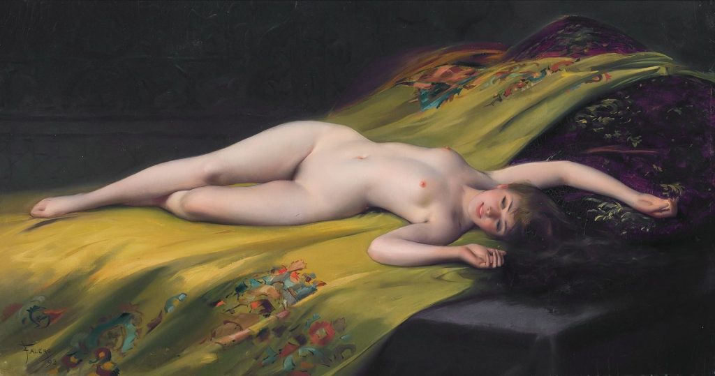 "Reclining Nude," by Luis Ricardo Falero.