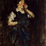 "The Apprentice Boy with Apple," by William Merritt Chase