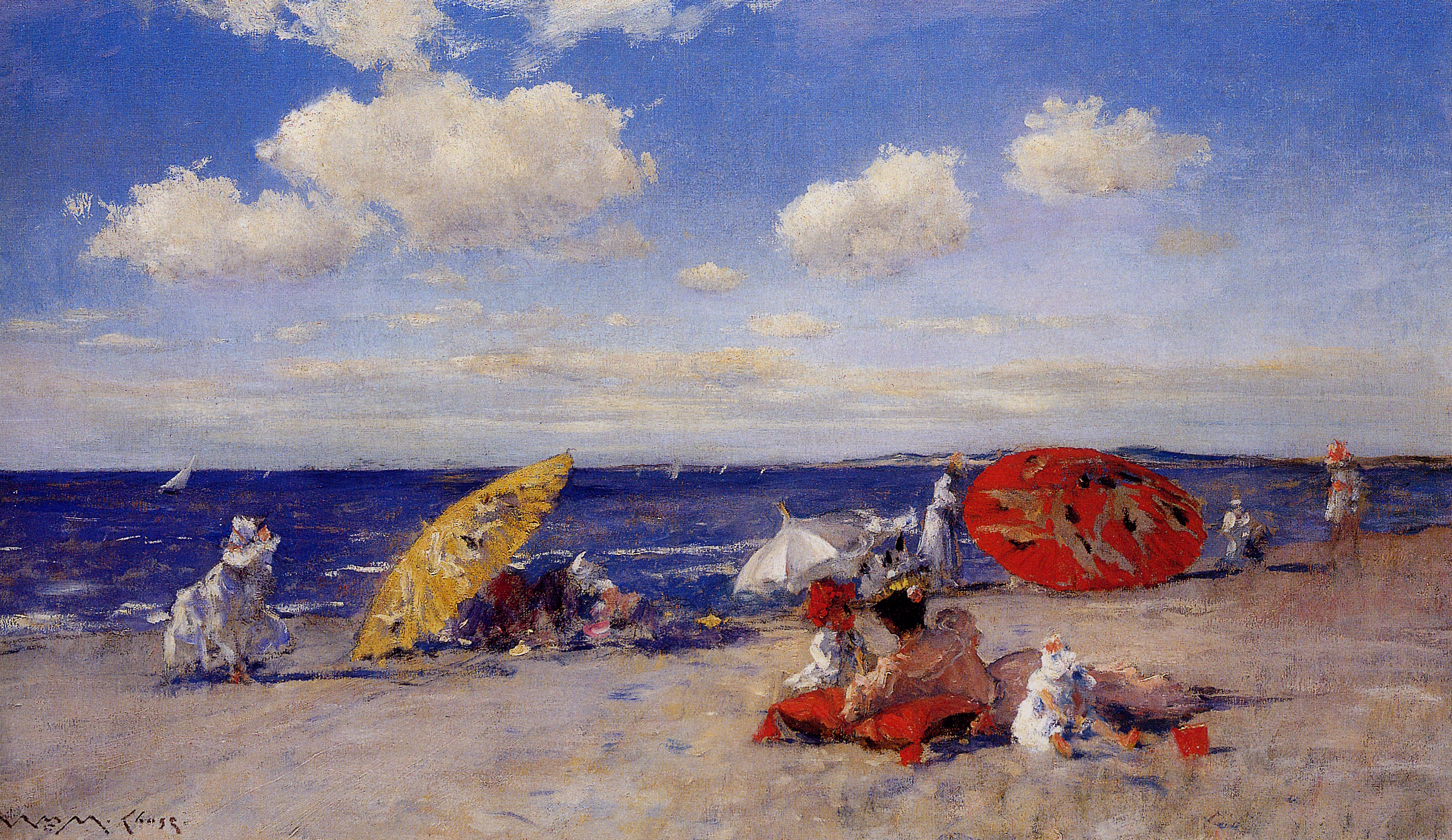 "At The Seaside," by William Merritt Chase.