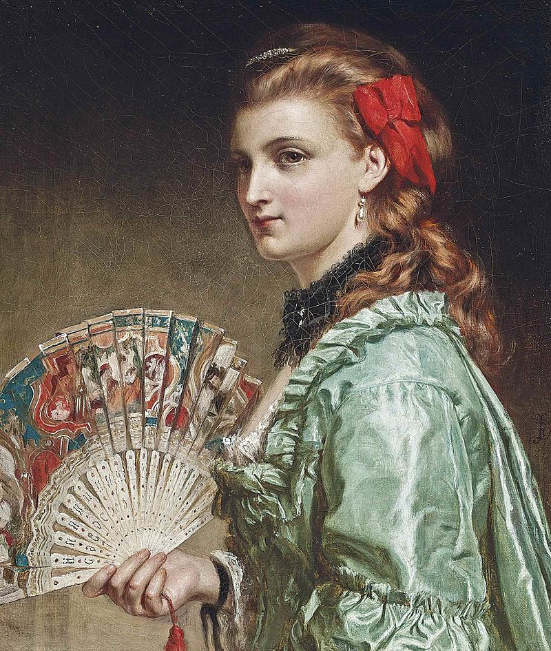Inspiration: “The Ivory Fan,” by Frank Dicksee