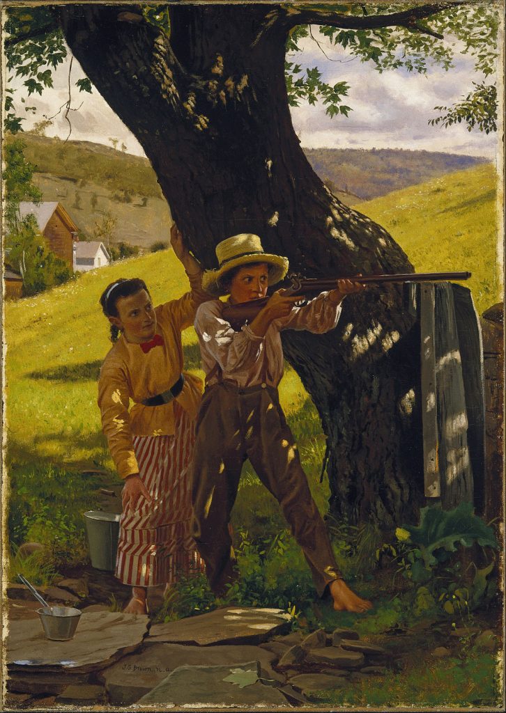 "A Sure Shot," by John George Brown.