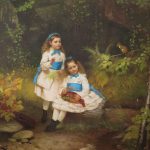 "By The Forest Brook," by John George Brown,