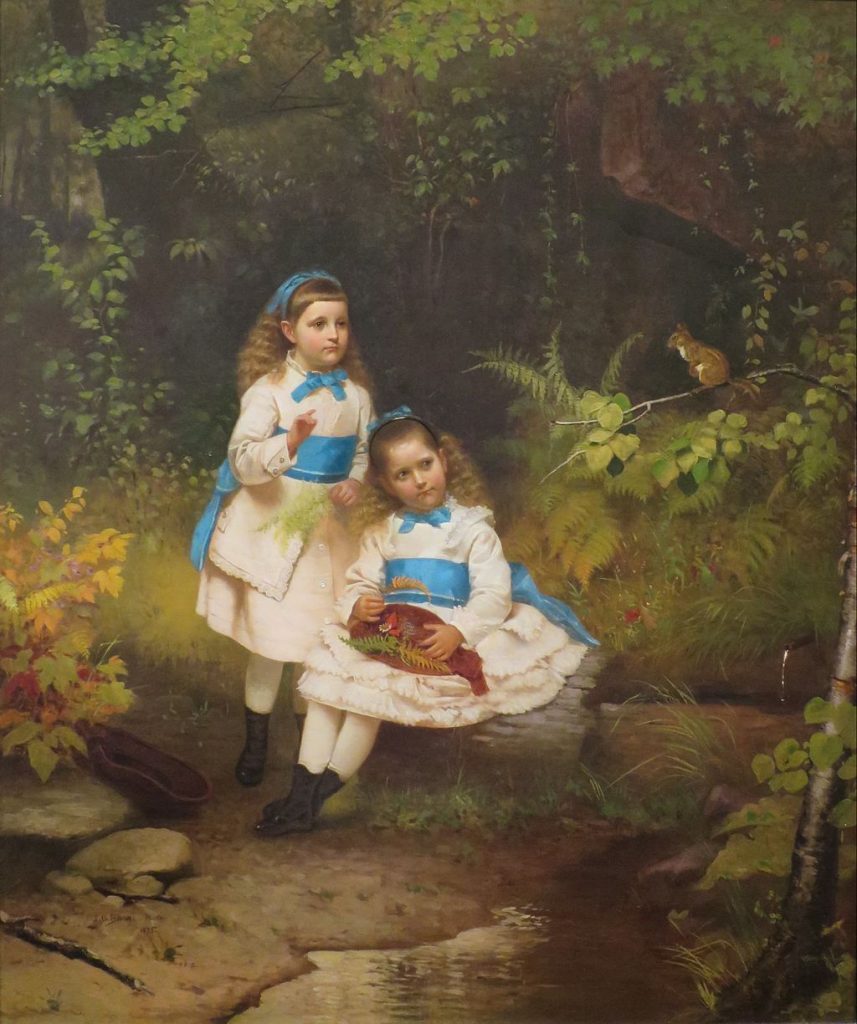 "By The Forest Brook," by John George Brown,