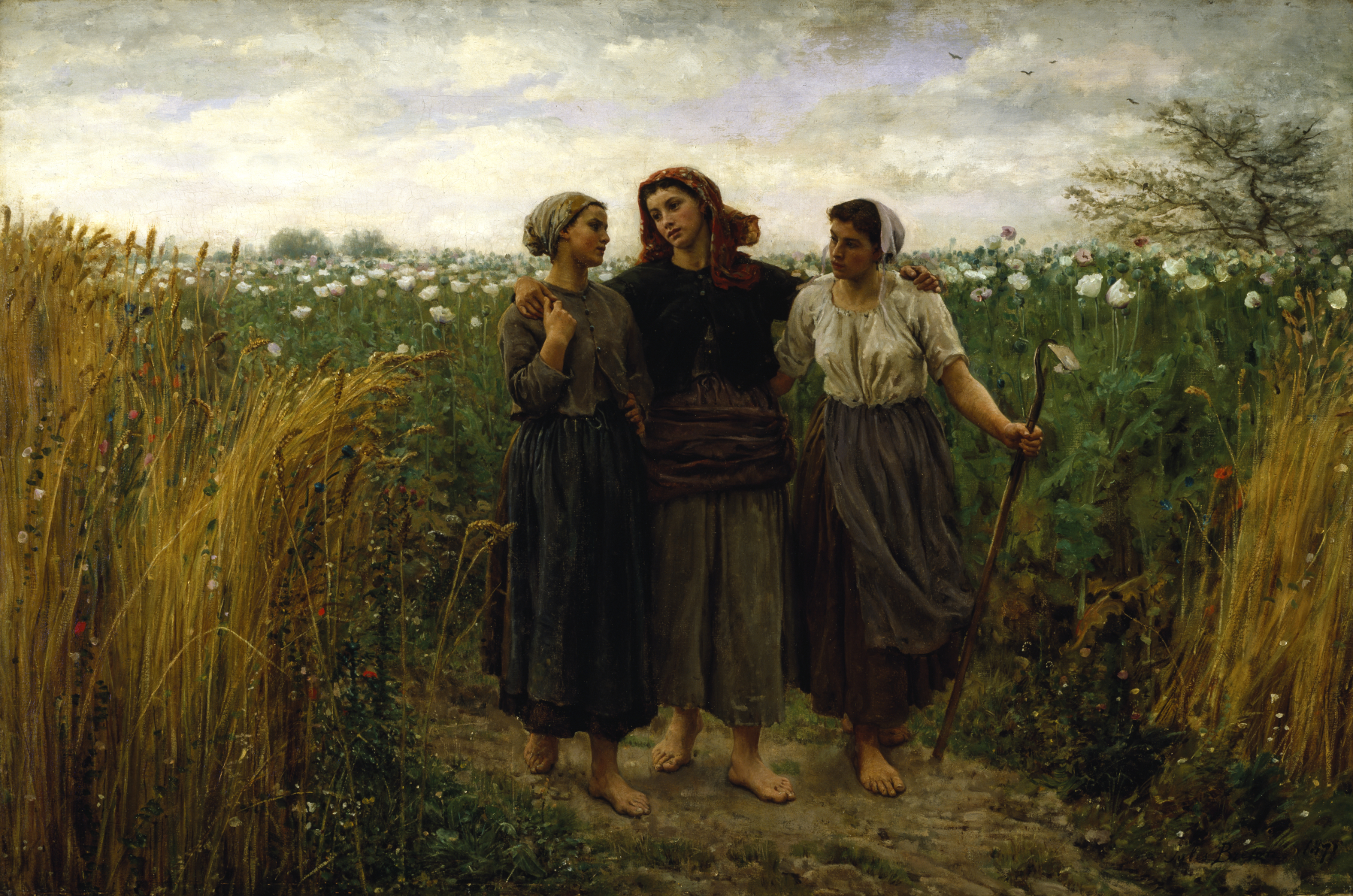 "Returning From The Fields," by Jules Breton.