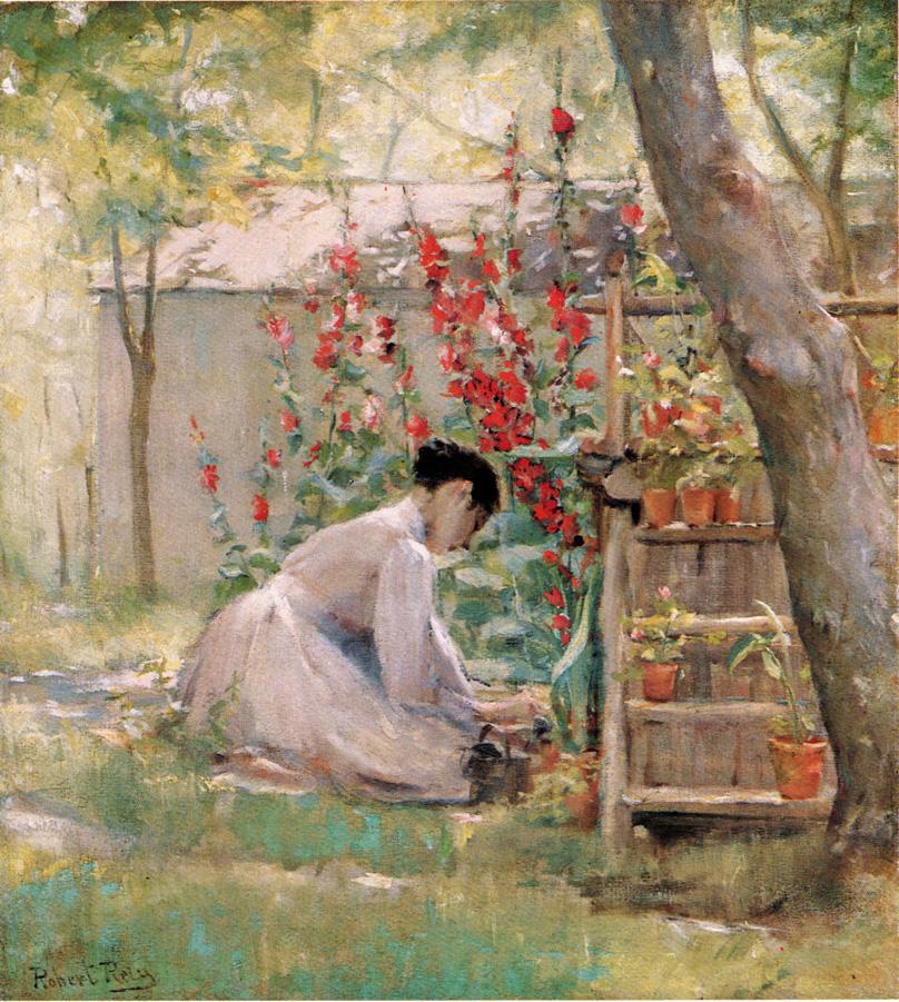 "Tending the Garden," by Robert Lewis Reid