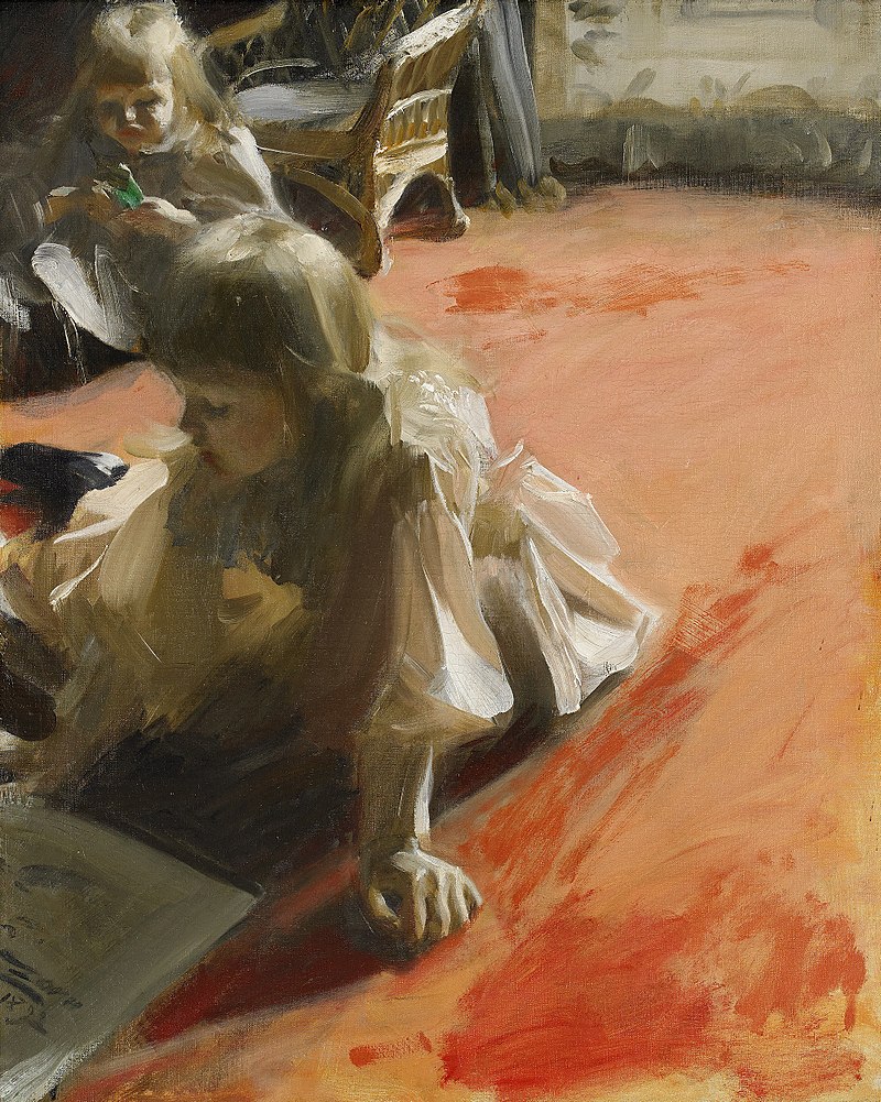 "A Portrait Of The Daughters Of Ramon Subercasseaux," by Anders Zorn.