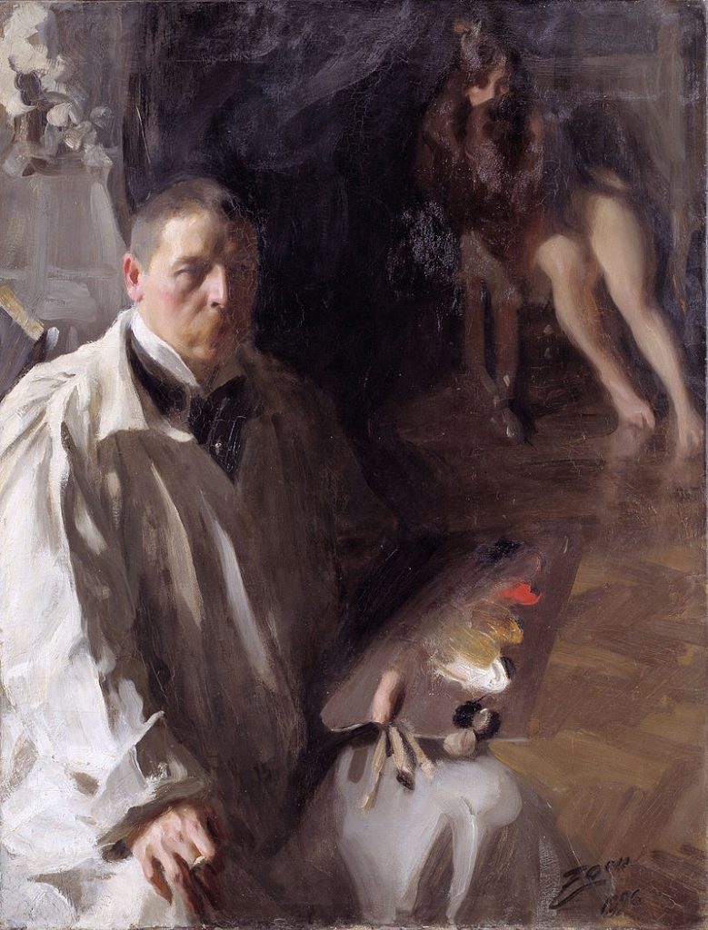 "Självporträtt" by Anders Zorn, 1896.