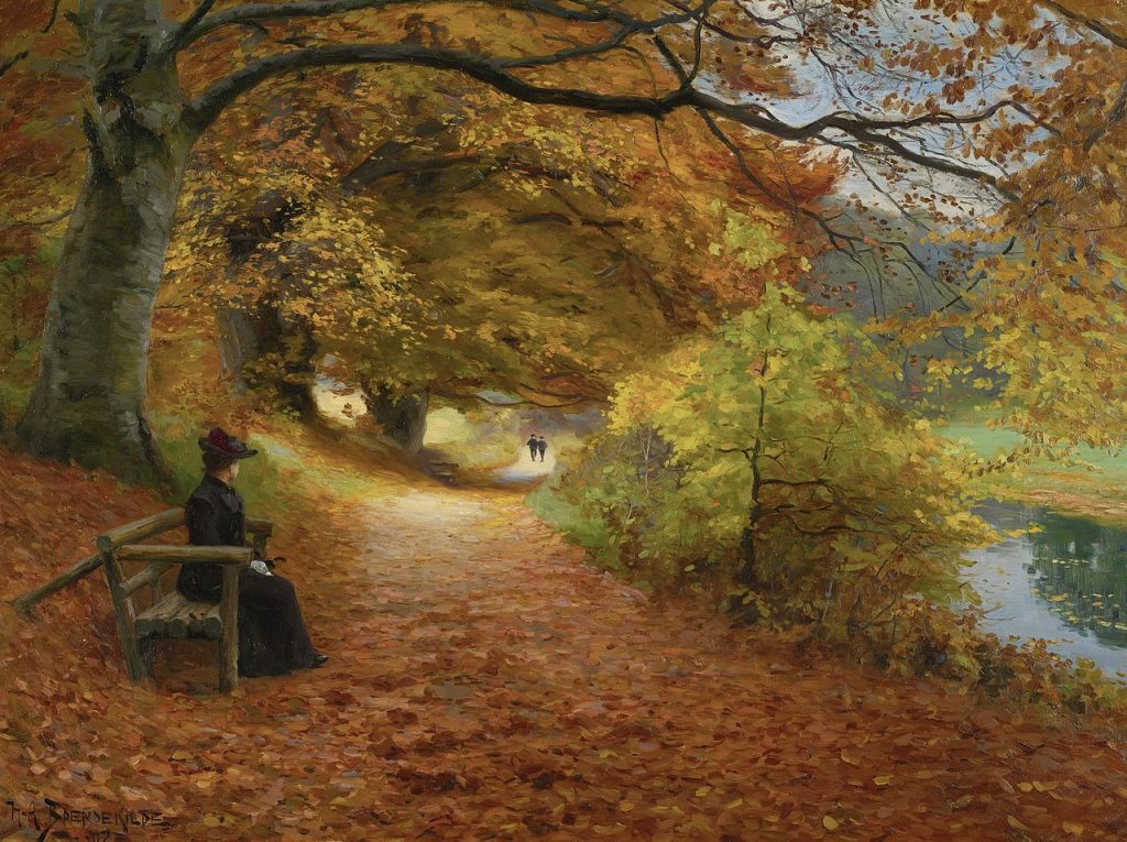 "A Wooded Path In Autumn," by Hans Andersen Brendekilde.