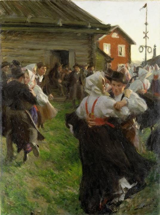 "Midsommardans," by Anders Zorn, 1897.