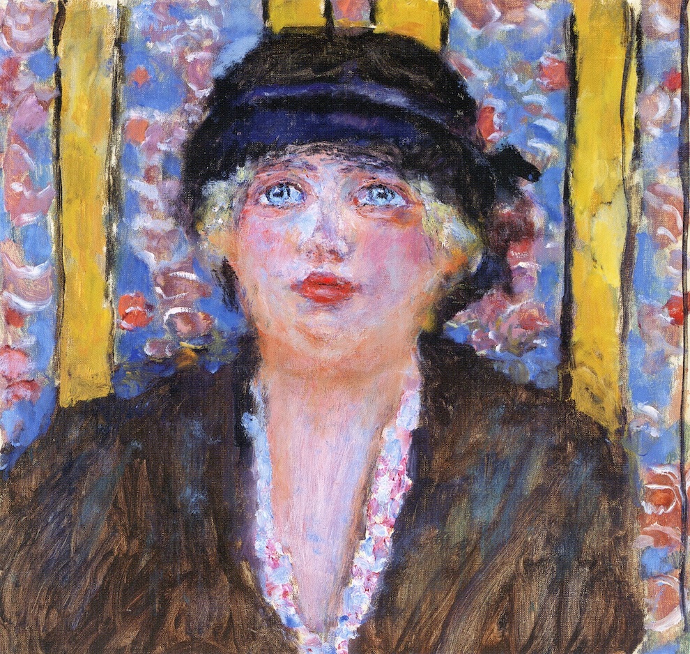 "Woman In A Hat," by Pierre Bonnard.